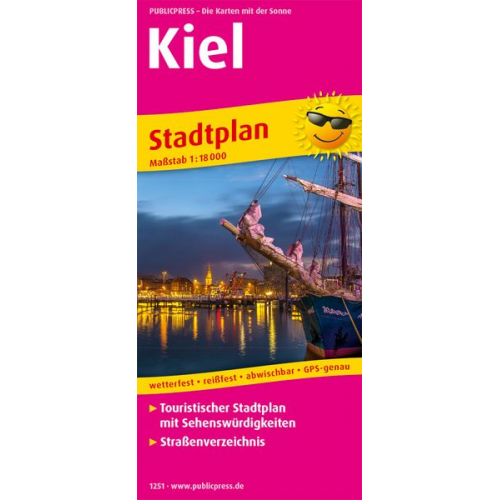 Kiel. Stadtplan 1:16 000