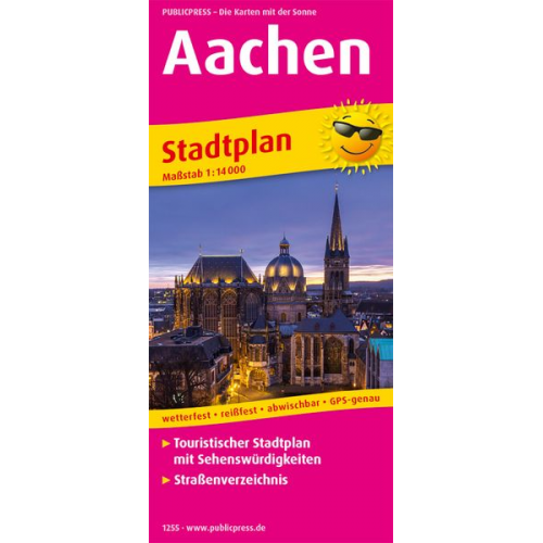 Aachen. Stadtplan 1:14 000