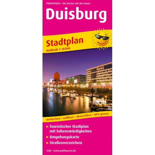 Duisburg. Stadtplan 1:18 000