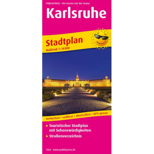 Karlsruhe. Stadtplan