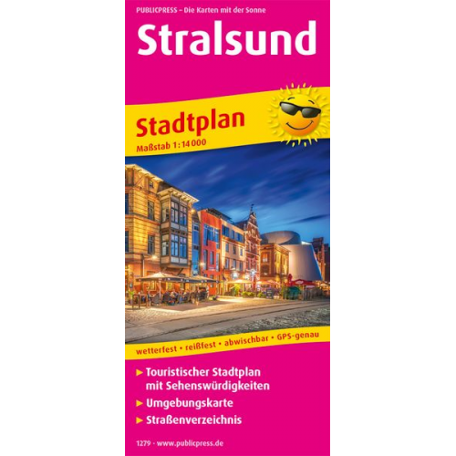 Stralsund Stadtplan 1:14 000