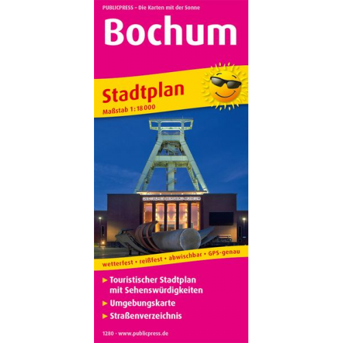 Bochum. Stadtplan 1:18 000