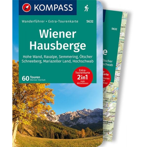 Werner Heriszt - KOMPASS Wanderführer Wiener Hausberge, 60 Touren mit Extra-Tourenkarte