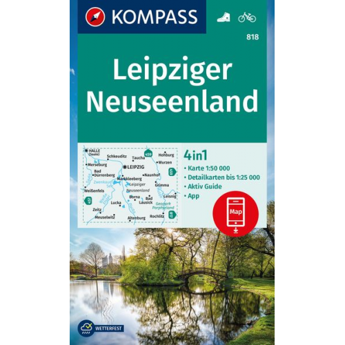 KOMPASS Wanderkarte 818 Leipziger Neuseenland 1:50.000