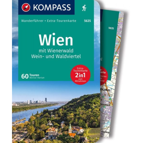 Werner Heriszt - KOMPASS Wanderführer Wien mit Wienerwald, Wein- und Waldviertel, 60 Touren mit Extra-Tourenkarte