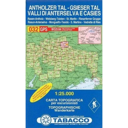 Tabacco Wandern Antholzer Tal/Gsieser Tal