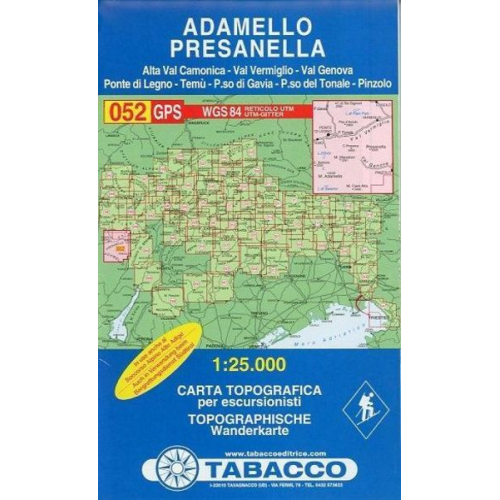 Tabacco Wandern 1 : 25 000 Adamello - Presanella