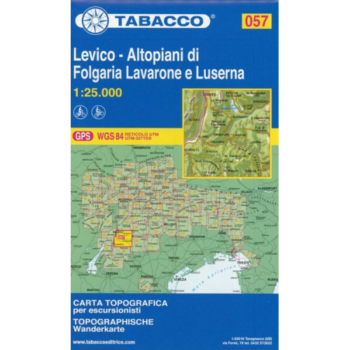 Tabacco Wandern 1 : 25 000 Altipiani Trentini