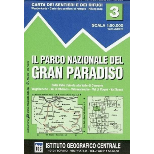 IGC Italien 1 : 50 000 Wanderkarte 03 Parco Nazionale de Gran Paradiso