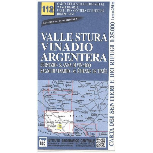 IGC Italien 1 : 25 000 Wanderkarte 112 Valle Stura, Vinadio