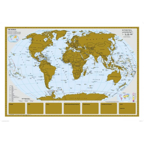 Heinrich Stiefel - Scratchmap/Rubbelkarte THE WORLD