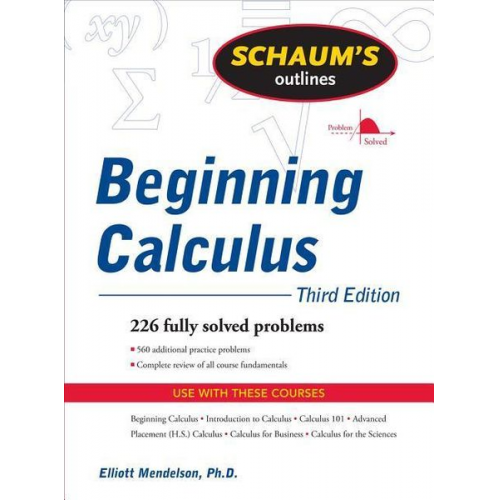 Elliott Mendelson - Schaum's Outline of Beginning Calculus, Third Edition