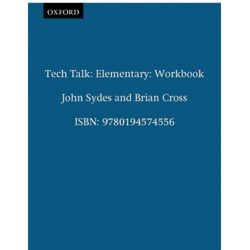 John Sydes Brian Cross - Tech Talk. Elementary. Workbook