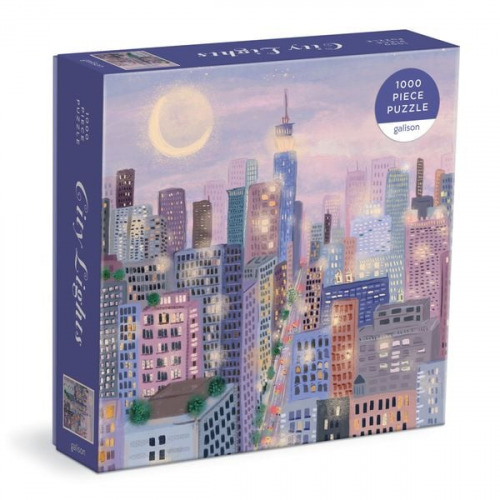 Galison - City Lights 1000 Pc Puzzle In a Square box