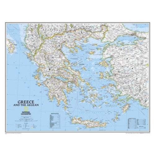 National Geographic Maps - National Geographic Greece Wall Map - Classic (30.25 X 23.5 In)