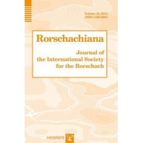 Rorschachiana. Yearbook of the International Rorschach Society / Rorschachiana