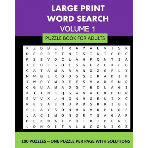 Lpb Publishing - Large Print Word Search Puzzle Book For Adults Volume 1