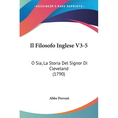 Abbe Prevost - Il Filosofo Inglese V3-5