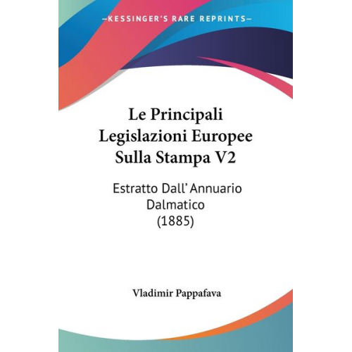 Vladimir Pappafava - Le Principali Legislazioni Europee Sulla Stampa V2