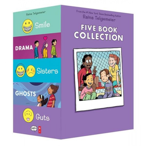 Raina Telgemeier - Raina Telgemeier Five Book Collection: Smile, Drama, Sisters, Ghosts, Guts