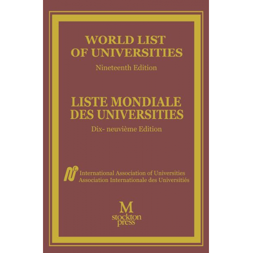 International Association of Universities - World List of Universities / Liste Mondiale Des Universites