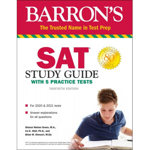 Sharon Weiner Green Ira K. Wolf Brian W. Stewart - Barron's SAT Study Guide with 5 Practice Tests