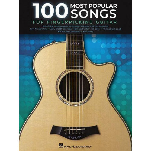 Hal Leonard Corp. (COR) - 100 Most Popular Songs for Fingerpicking Guitar: Solo Guitar Arrangements in Standard Notation and Tab