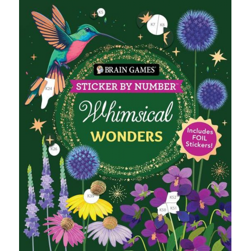 Publications International Ltd New Seasons Brain Games - Brain Games - Sticker by Number: Whimsical Wonders