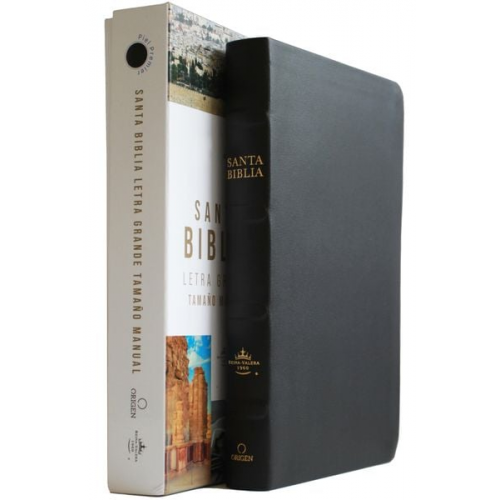 Reina Valera Revisada 1960 - Biblia Rvr 1960 Letra Grande Tamaño Manual, Piel Premier Negro / Spanish Bible Rvr 1960 Handy Size Large Print Bonded Leather Black