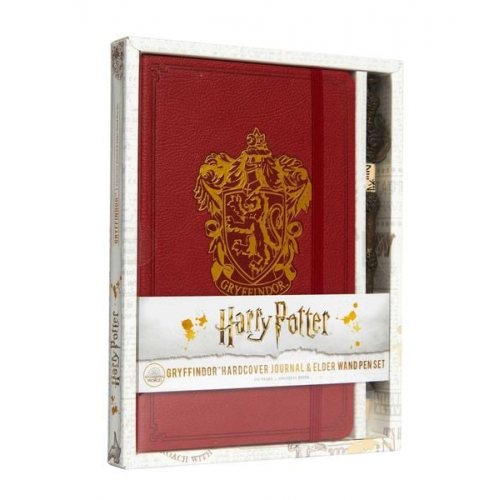 Insight Editions - Harry Potter: Gryffindor Hardcover Journal and Elder Wand Pen Set