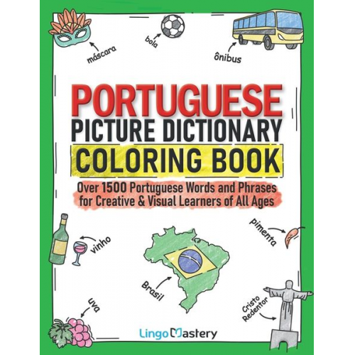 Lingo Mastery - Portuguese Picture Dictionary Coloring Book