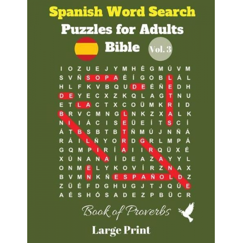 Pupiletras Publicación - Spanish Word Search Puzzles For Adults: Bible Vol. 3 Book of Proverbs, Large Print