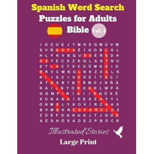 Pupiletras Publicación - Spanish Word Search Puzzles For Adults: Bible Vol. 4 Illustrated Stories, Large Print