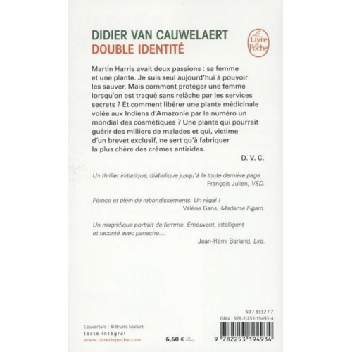 Didier van Cauwelaert - Double Identite