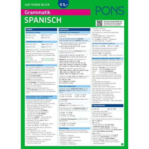 PONS Grammatik auf einen Blick Spanisch