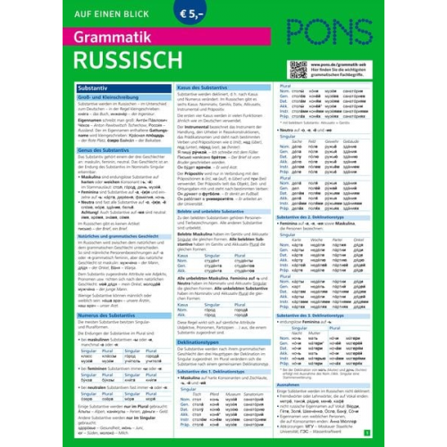 PONS Grammatik auf einen Blick Russisch
