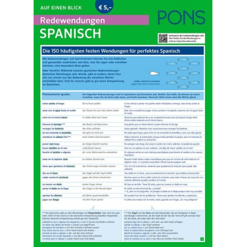 PONS Redewendungen Spanisch auf einen Blick