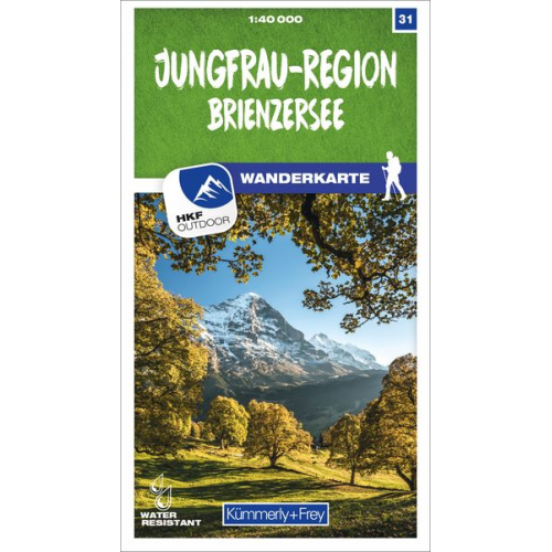 Jungfrau-Region / Brienzersee 31 Wanderkarte 1:40 000 matt laminiert