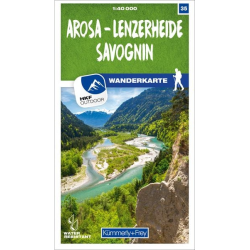 Arosa - Lenzerheide - Savognin 35 Wanderkarte 1:40 000 matt laminiert