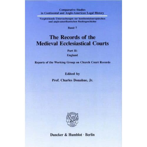 The Records of the Medieval Ecclesiastical Courts.