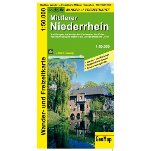 GeoMap - Mittlerer Niederrhein Wander- und Freizeitkarte 1:50.000