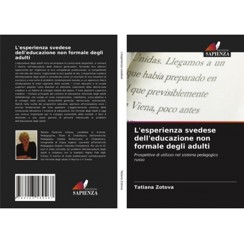 Tatiana Zotova - L'esperienza svedese dell'educazione non formale degli adulti