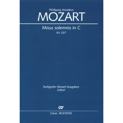 Wolfgang Amadeus Mozart - Missa solemnis in C (Klavierauszug)