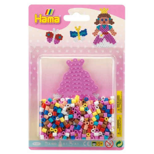 Hama 4181 - Bügelperlen inkl. Stiftplatte, Prinzessin, Midi, 450 Stück