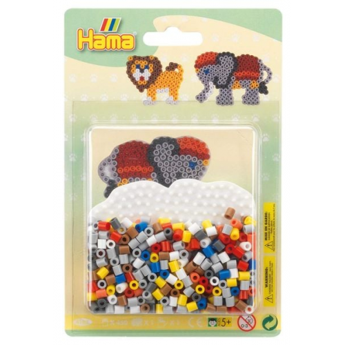 Hama 4183 - Bügelperlen inkl. Stiftplatte, Elefant, Midi, 450 Stück