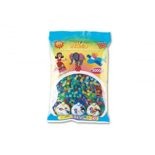 Hama The Original Beads, transparent, glitter, 3000 Stück