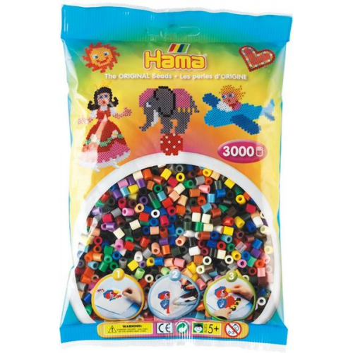 Hama The Original Beads, volltonfarben, 3000 Stück