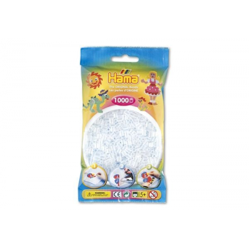 Hama Perlen transparent weiß, 1000 Stück