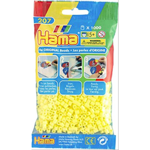 Hama Perlen pastell Gelb 1.000Stück