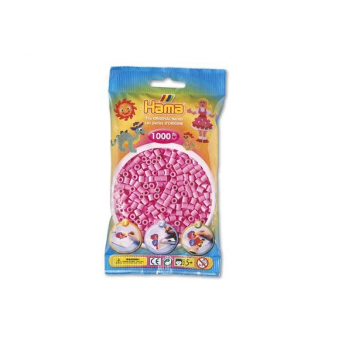 Hama Perlen pastell pink, 1000 Stück